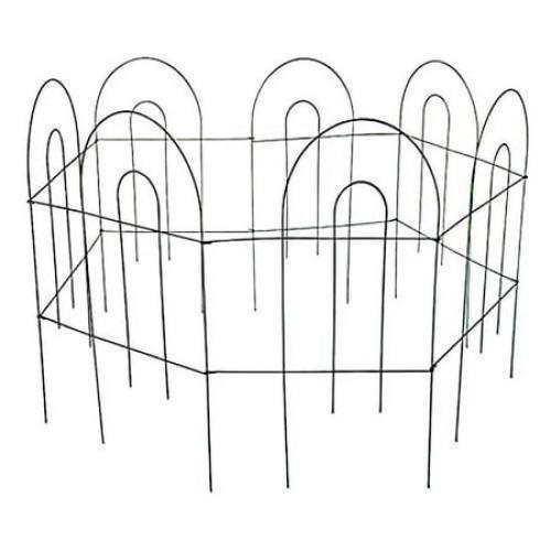 MTB Green Garden Border Folding Fence Lawn Yard Fence 24 Inch x 10 Feet,Pack of 5 set, Overall Length 50 Feet,Landscape Panel,Folding Patio Fences Flower Bed Pet Barrier Section Panel Decora