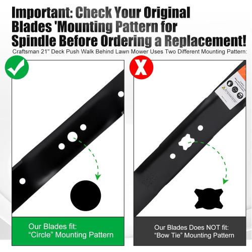 Grasscool 406712 21 inch Deck Craftsman Mower Mulching Blade Replacement