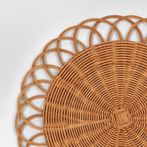 2pk.Woven Looped Rattan chargers - Threshold™
