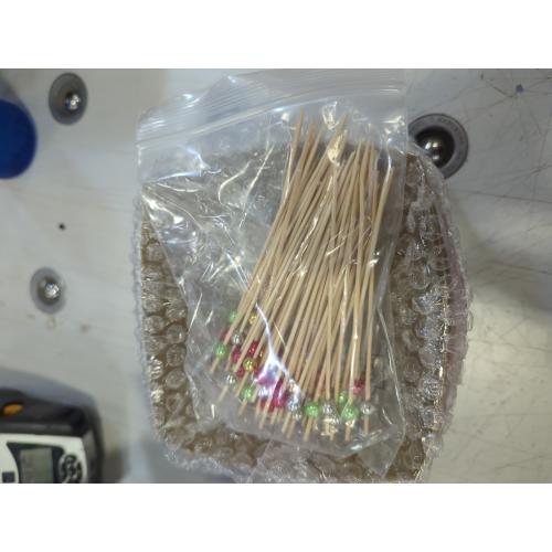 Patelai 120 Pcs Cocktail Picks 4.7 Inch Fancy Toothpicks, Red, Green, Gold