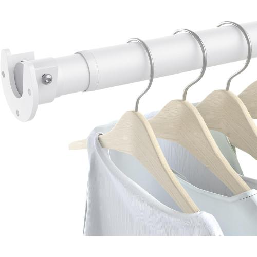 Closet Rod, 17-84in Stepless Adjuatable closet rods for Hanging Clothes