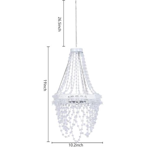 Solar Hanging Crystal Chandelier Outdoor Decorative Garden Light