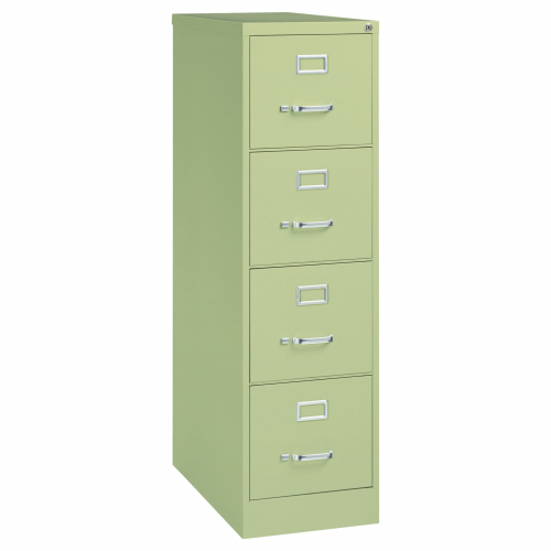 HIRSH Vertical File Cabinet: 4 Drawers, 52 in Overall Ht, 26 1/2 in Overall Dp, 15 in Overall Wd