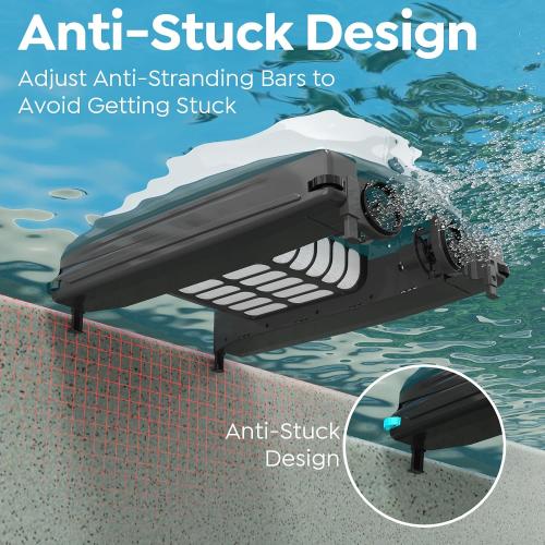 Pleco SK01 Solar Powered Pool Surface Skimmer Robot – APP Controlled, 24/7 Auto Cleaning, Dual Charging, Obstacle Avoidance, Large Filter, Fits Most Pools (Gray White)