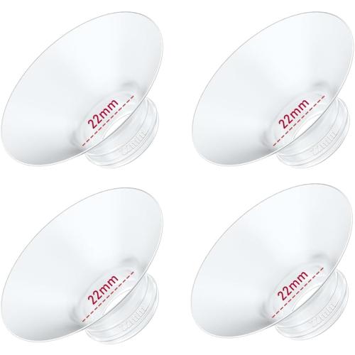 4PC Flange Insert 22mm Compatible with Momcozy M5/M6/M9/S12 Pro/V1 Pro/V1 Pro Breast Pump, Fit for Eufy/Elvie/Medela/Spectra/Lansinoh/NCVI/Lansinoh/TSRETE with 24mm Flange/Shield Breast Pump