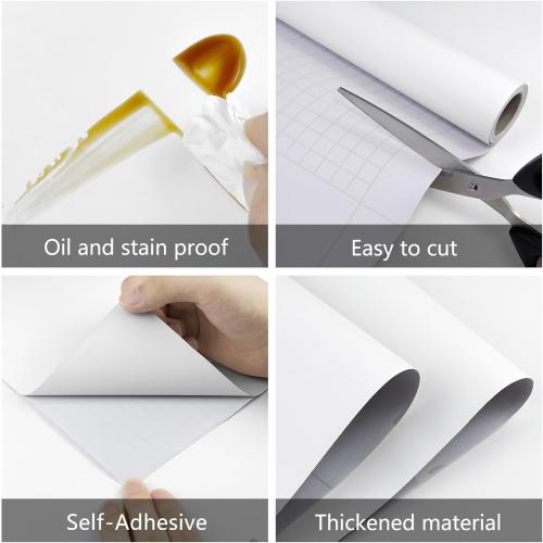White Peel and Stick Wallpaper 15.7x118 Solid Colour Contact Paper Modern Removable Self-Adhesive Vinyl Wallpaper for Room Walls Shelf Countertops Cabinets