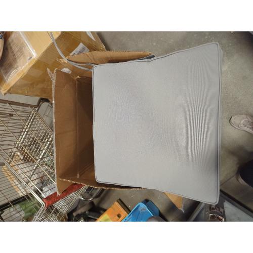 IASEAHK Patio Chair Cushions, 19 x 19 x 3 Outdoor Chair Cushions Set of 4, Waterproof Outdoor Cushions for Patio Furniture, Outdoors Seat Cushions with Handle and Ties, Light Grey