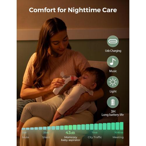 Momcozy BreezyClear™ 2-in-1 Electric Nasal Aspirator for Baby with Spray