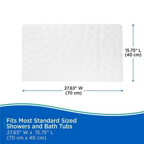 Kenney 27-in x 16-in White Vinyl Bath Mat