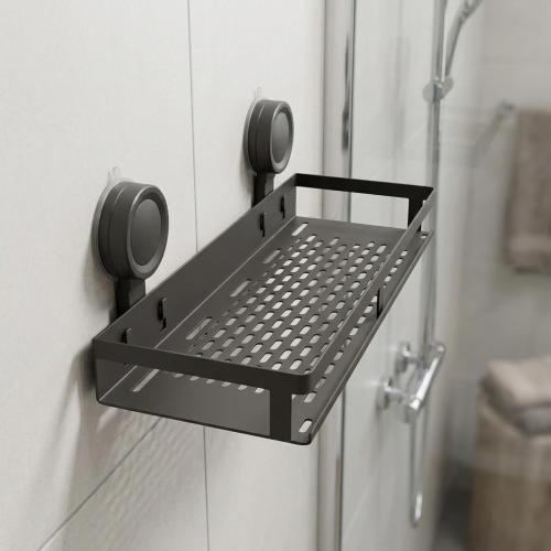 Aluminum Shower Shelf, with Towel Bar and Hooks(40cm)