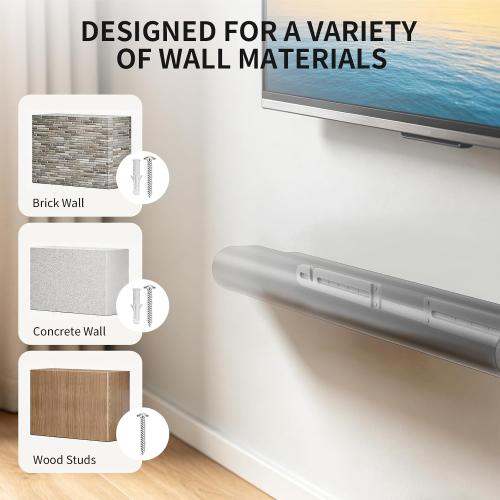 WALI Soundbar Wall Mount for Sonos Arc and Sonos Arc Ultra, White