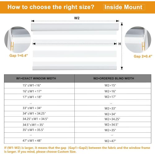 Persilux Zebra Blinds for Windows, Cordless Roller Blinds (34.5 W x 72 H, White) Light Filtering Sheer Window Treatments, Light Control for Day and Night, Room Darkening Roller Shades for Windows