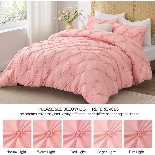 BEDELITE Pink Queen Comforter Set,Fluffy & Soft Comforter