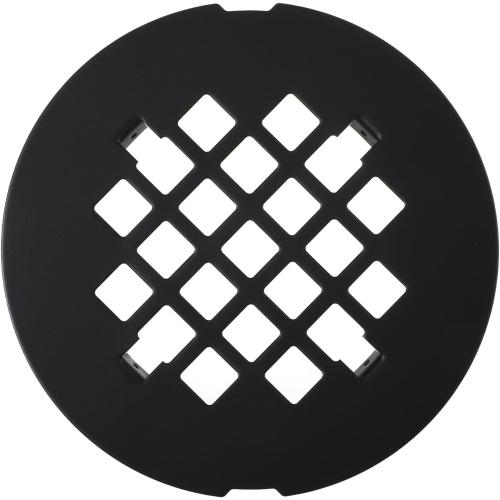 1 Pc Black Snap-in Shower Drain Cover, 4-1/4” Od Snap-in Shower Drains Cover Replacement, Stainless Steel Drain Stopper Bathroom Sink Easy to Install