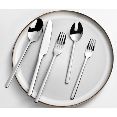 KINGSTONE Silverware Set, 20 Piece Flatware Cutlery Set for 4, 18/10 Stainless Steel Silverware Mirror Polished Dishwasher Safe for Home, Restaurant, Wedding, Party(Silver, 20 pieces for 4)