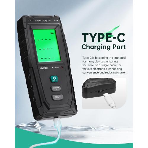 ERICKHILL 3 in 1 EMF Detector, Rechargeable EF, RF, MF, WiFi,5G Detector