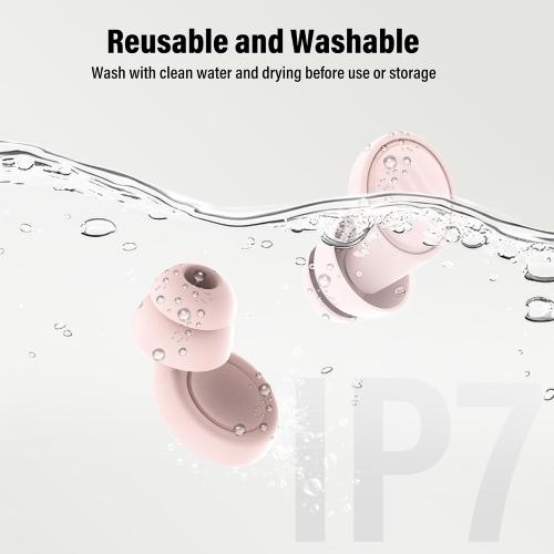 Ear Plugs for Sleeping Noise Cancelling - 35dB Reusable Ear Plugs with 7 Eartips and Carry Case - Flexible Hearing Protection - Replaceable Single/Double Eartips for Sleep, Focus, Travel, Work
