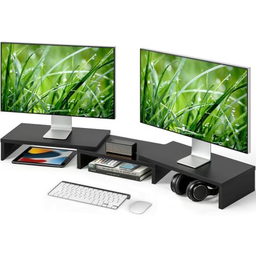 TAVR Monitor Stand Riser, Office Desktop Organizer Stand for 2 Monitors