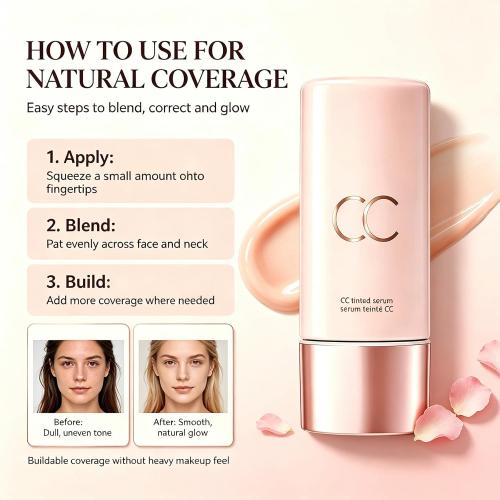 Marssirace CC Color-Correcting Tinted Serum, Lightweight Coverage