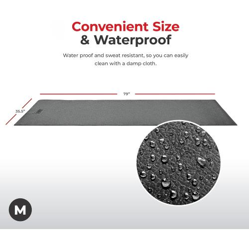 Sunny Health & Fitness Equipment Mat – Multiple Size Options – Non-Slip Floor Protection Pad for Treadmill, Bike, Elliptical, Yoga or Standing Desk and other Exercise Equipment