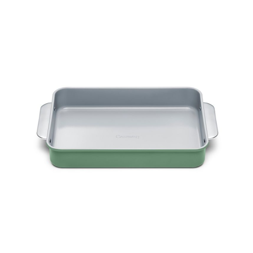 Caraway Non-Stick Ceramic Brownie Pan with Handles - Green