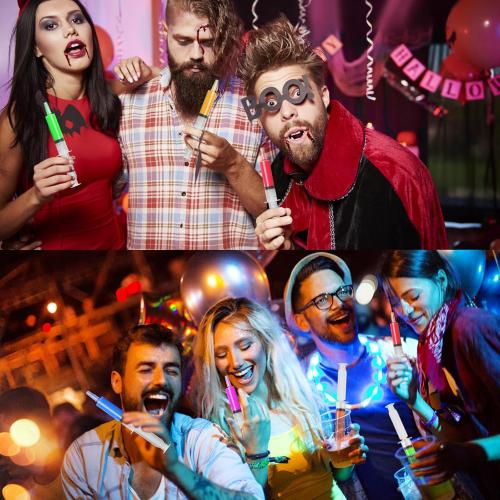 125 Pack Jello Syringes with Caps, 10ml Reusable Plastic Syringes for Party Desserts, Jelly, Pudding, Juice - BPA-Free Halloween Thanksgiving Christmas Birthday Supplies