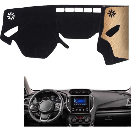 Dash Cover, Anti-Glare, Sun Protection, Dustproof, UV-Proof, Dashboard Covers, Interior Car Accessorie Fit for 2019-2024 Su-baru Forester, Not Fit w/HUD Models (Fits Mfr Body Code:S14), Black
