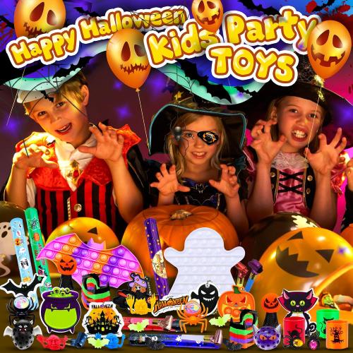 600Pcs Halloween Party Favors for Kids, Bulk Fidget Toys, Non-Candy Treats