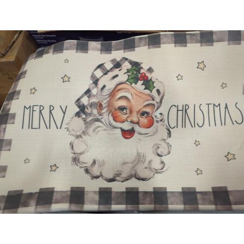 Teamery Rectangle Area Rug 2x3ft, Cute Santa Claus Non-Shedding Washable Area Rug, Christmas