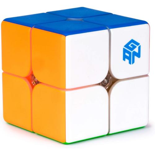 GAN 249 V2 2x2 Puzzle Cube – 49mm Stickerless Speed Cube for Kids & Teens