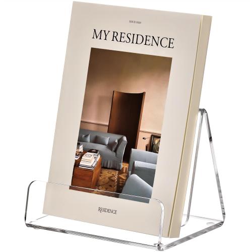 HeZone Acrylic Brochure Holder 5x6 Inch,Clear Pamphlet Holder Display Stand for Trifold 4&5&6 Inch Flyers,Pamphlets,Booklets,Menu,Leaflets for Office,Home,Store,1 Pack,A5
