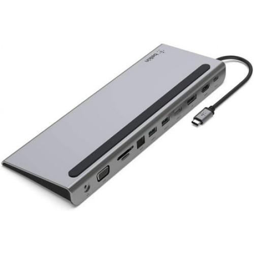 Belkin USB C Hub, 11-in-1 Multi-Port Laptop Dock with 4K HDMI, DP, VGA, USB C Docking Station with 100W Power Delivery, USB A, Gigabit Ethernet, SD, MicroSD, 3.5mm Port For MacBook Pro, Air and More