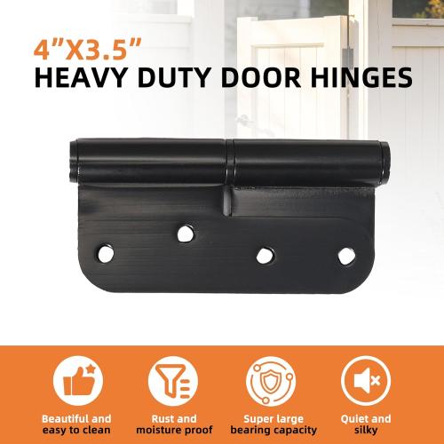 6-Pack Black Heavy Duty Lift Off Hinge, 4 X 3.5 Inch H-Shaped Door Hinges