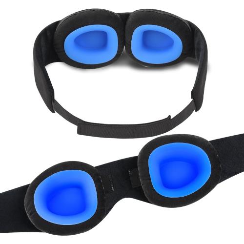 Sleep Mask for Dry Eyes, 100% Blackout Hydrating Sleeping Mask Black