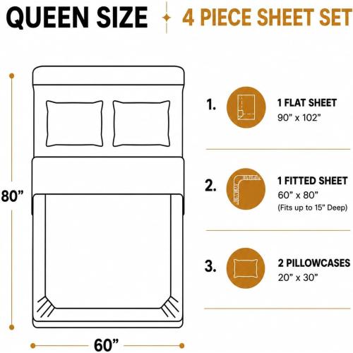 Silky Satin Sheet Set Queen Size 4 Piece Hair Care Silver Grey