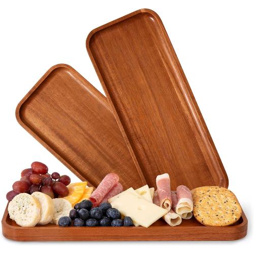 Wood Serving Trays (14 x 5.5 inches) Rectangular Wooden trays