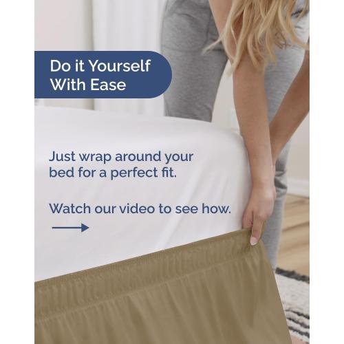 Wrap Around Dust Ruffle Bed Skirt - College Dorm Room - Twin/Twin XL