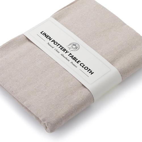 Table Cloth,Pottery Tools and Supplies,Printing Texture, Linen Blend, 40x60 inches - Absorbent & Durable for Clay Work (1 pc)