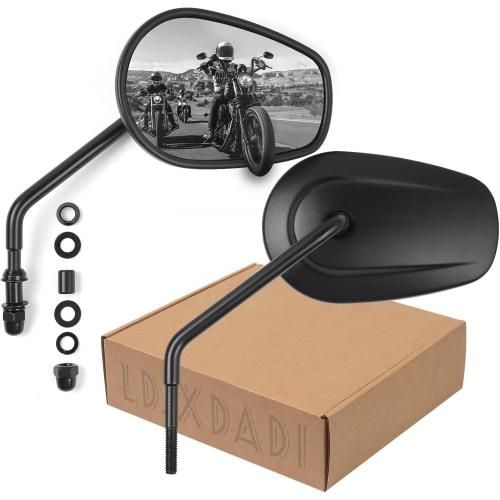 Black Sportster Mirrors for Road King Street Electra Glide Dyna Softail Road Glide Motorcycle Rearview 1982-2019 2020 2021 2022 2023, LD-023