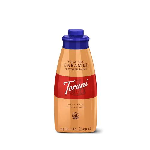 Torani Sugar Free Caramel Sauce, 64 Fl Oz 1.89 L