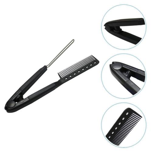 FRCOLOR V-Shaped Hair Straightening Comb Hair Straightening Brush Tool for Salon Styling and Daily Care Compact 9.21 X 3.54 X 0.78 in 1 pack