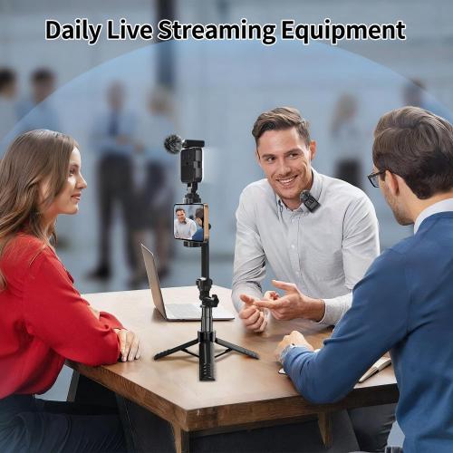 yAyusi Vlogging Kit for iPhone/Android，31 Selfie Stick Tripod with Light, Microphone, Remote Control ＆ Storage Boxes, YouTube Starter Kit for Interviews, Vlogs, TikTok, YouTube Video Recording