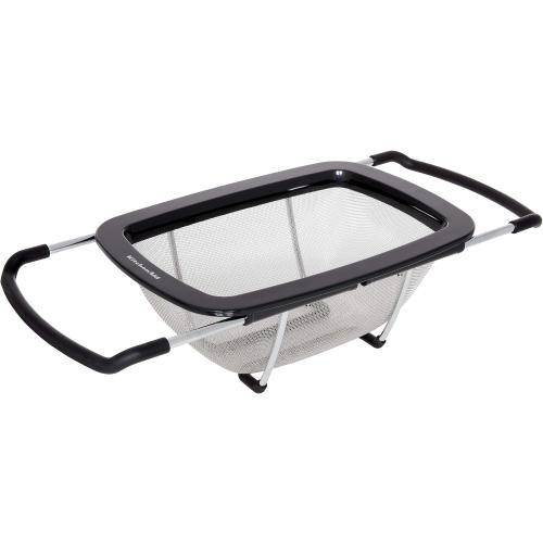 KitchenAid Expandable Stainless Steel Colander, Black