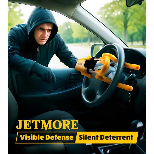JETMORE Steering Wheel Lock with Keys Adjustable Wheel Locks for Anti Theft