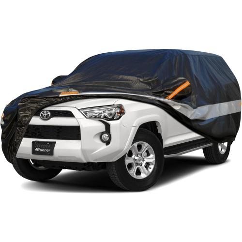 10 Layers SUV Car Cover Custom Fit for Toyota 4Runner (2002-2024) Waterproof All Weather for Automobiles, Outdoor Full Cover Sun UV Rain Protection.Black