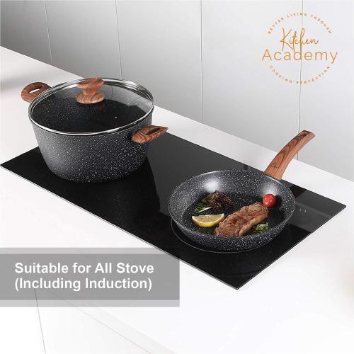 Kitchen Academy Pots and Pans Set Non Stick, Induction Cookware