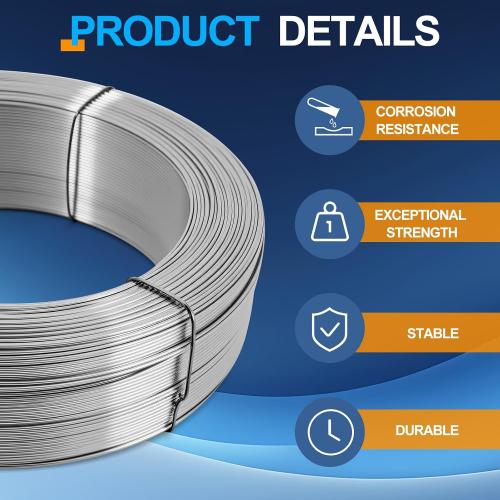LEIFIDE Wire in Galvanized, 18 Gauge x 2000ft Hardware Cloth Roll Tie Tool Annealed Galvanized Steel Hobby Wire Flexible Reel for Home Decoration Industrial(Silver)