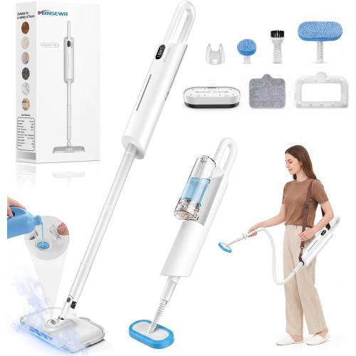 Mxnsewr Steam Mop 13-in-1Detachable Handheld Steam Cleaner for Home, White