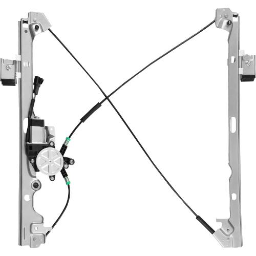HYR Front Driver Side Power Window Regulator with Motor Fit for 2007-2013 Chevrolet Chevy Silverado 1500/Avalanche/Suburban/Tahoe, GMC Sierra Yukon, 2007-2008 Cadillac Escalade, 741-442 (2 Pins)