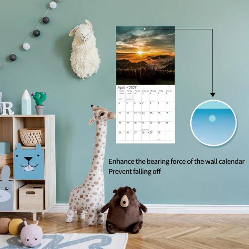 2026 Wall Calendar,Calendar 2026, November 2025 - December 2026, Wall Calendar Sunset, 12 x 24 Opened,Full Page Months Thick & Sturdy Paper for Calendar Organizing & Planning